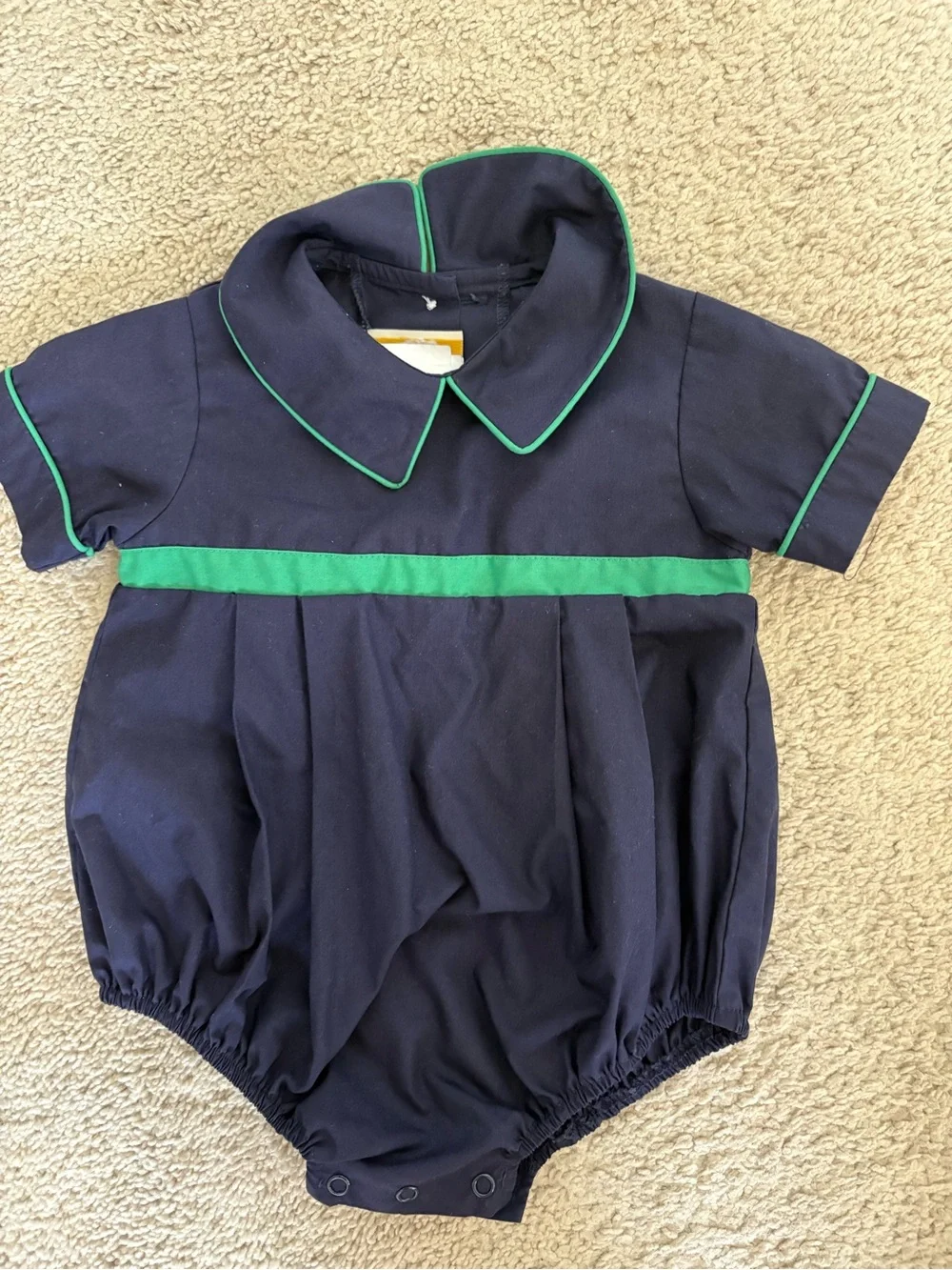 The Beaufort Bonnet Company Navy Blue and Green Bubble